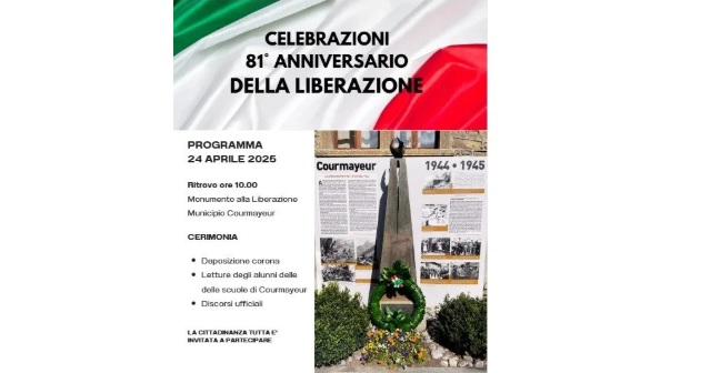 A Courmayeur Celebrazioni per l’81° anniversario della Giornata della Liberazione – Appuntamento: 24 aprile